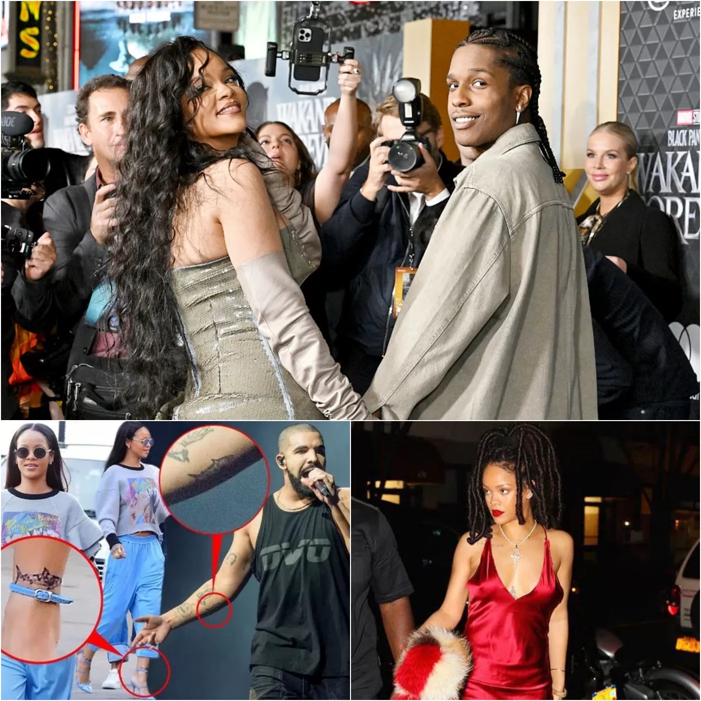 Cover Image for “SO SH*T” A$AP Rocky’s Sh*cking Confession After Learning the Meaning Behind Rihanna and Drake’s Tattoos.