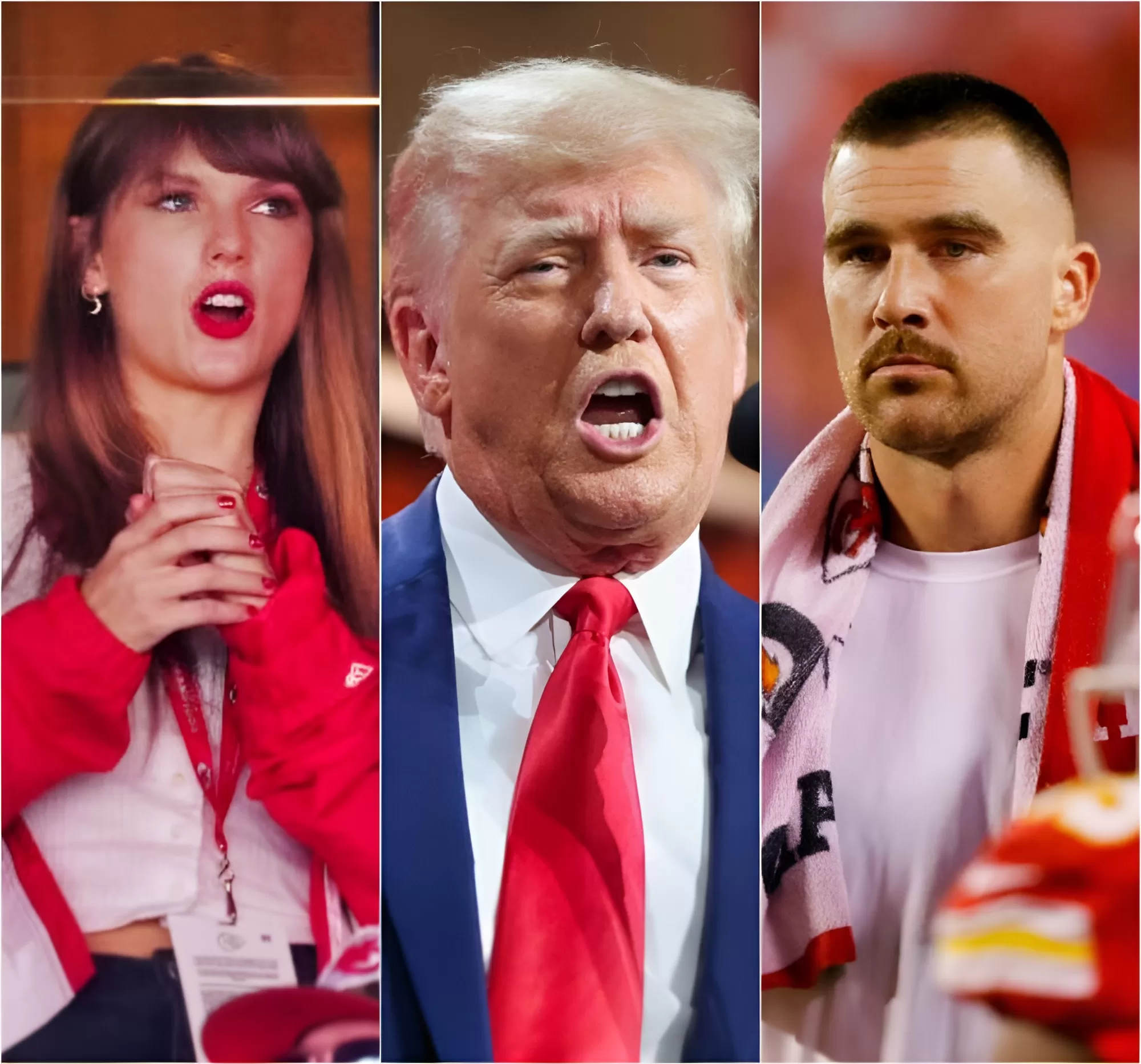 Cover Image for Donald Trump Has a Brutally Honest Message for Travis Kelce and Taylor Swift: “You’re Both Making a Huge Mistake”