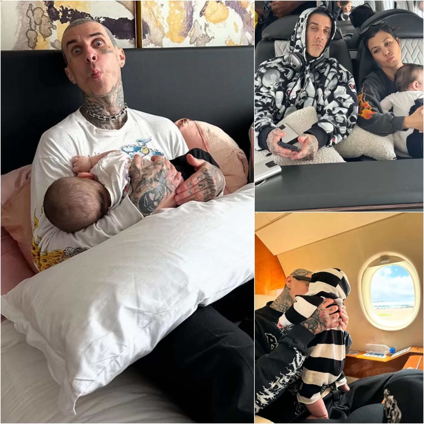 Cover Image for Kourtney Kardashian and Travis Barker’s Baby Boy Rocky Is the Most Interesting to Look At in Sweet Photos