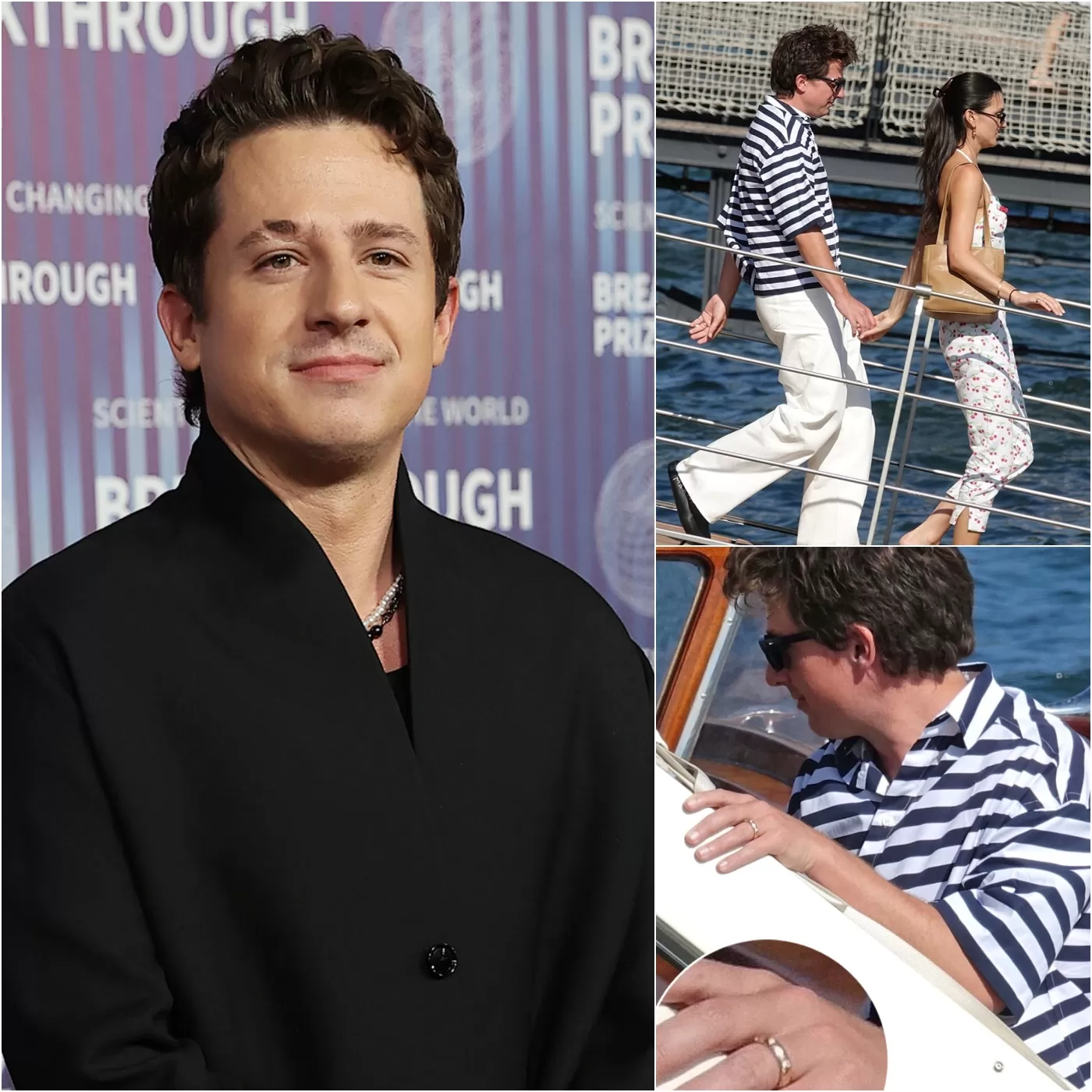 Cover Image for (BREAKING NEWS) Charlie Puth and Brooke Sansone Spark Marriage Speculation by Showing Off Rings in Italy.